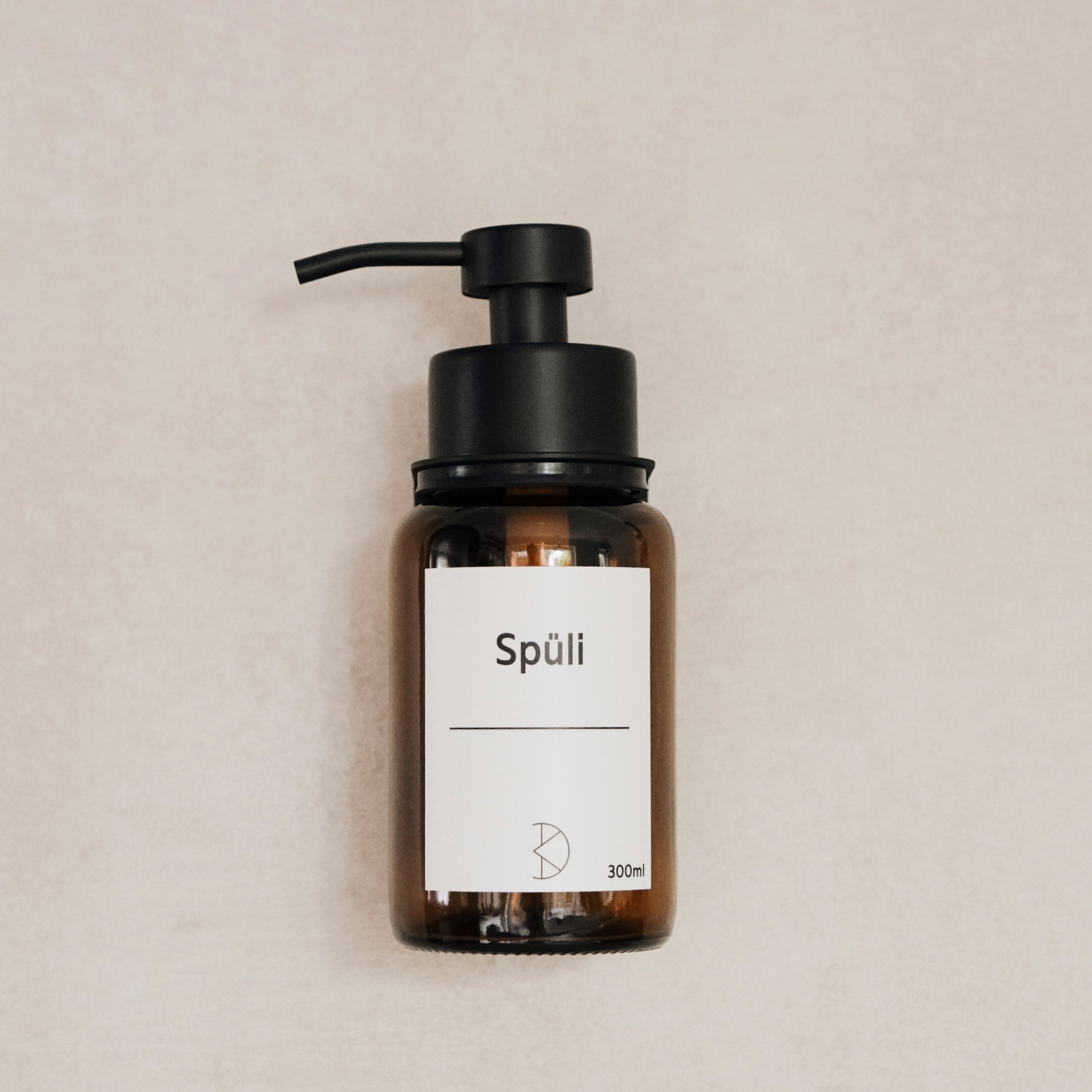 Premium Seifenspender Wandhalterung | 300ml Braunglas & Edelstahl | Ohne Bohren