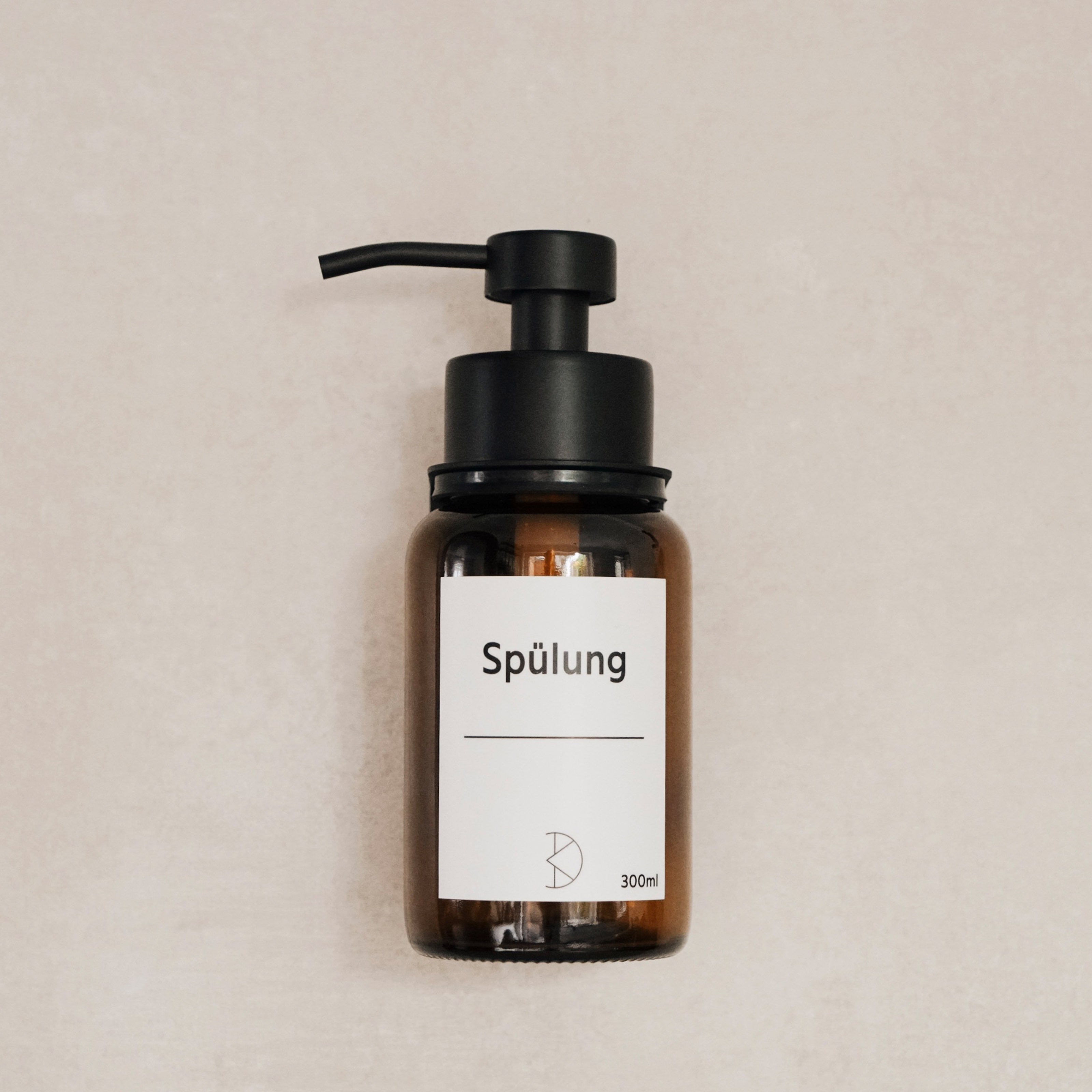 Premium Seifenspender Wandhalterung | 300ml Braunglas & Edelstahl | Ohne Bohren