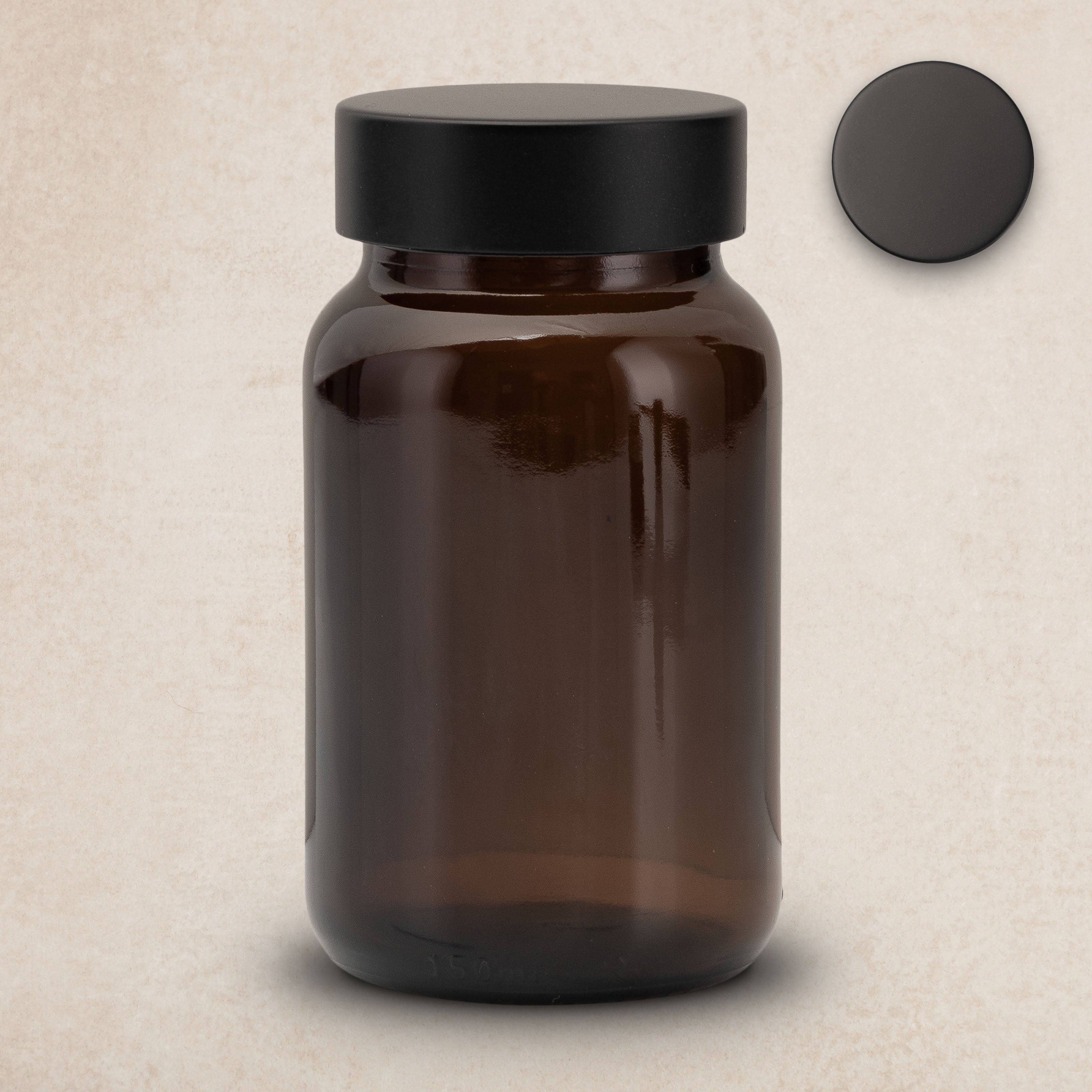 Premium Gewürzglas mit Edelstahldeckel in matt schwarz - Aromaschutz & Stil