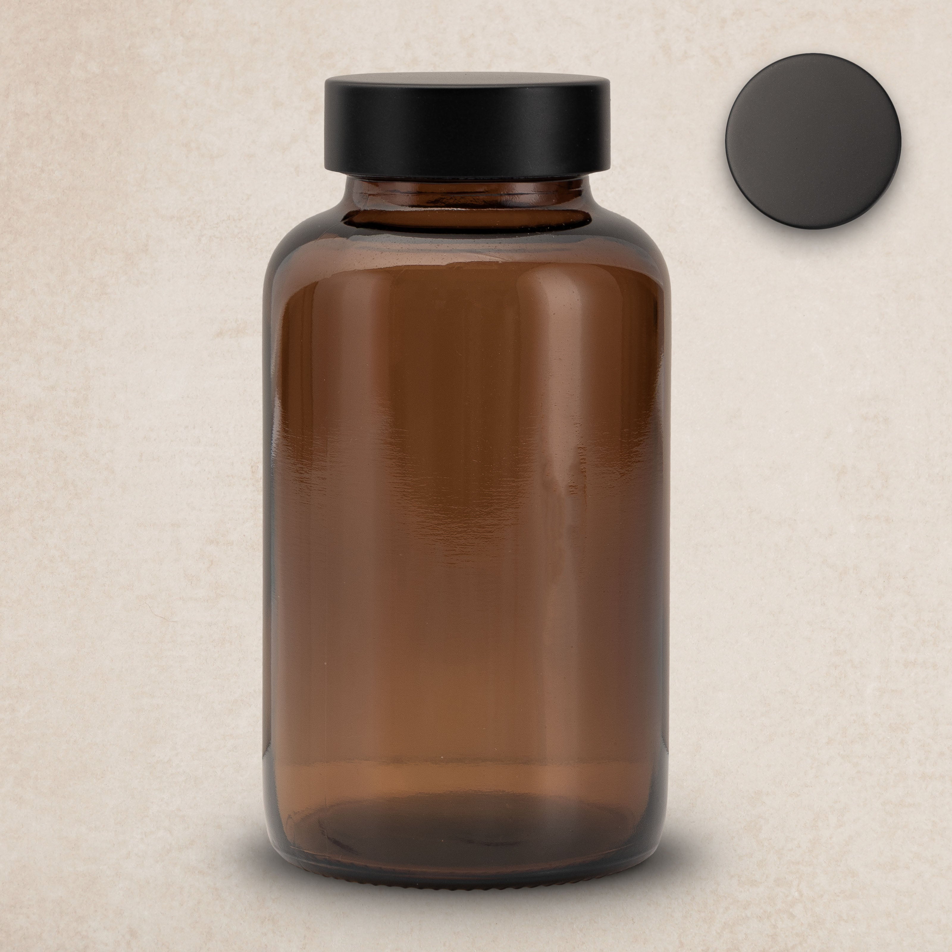 Premium Gewürzglas mit Edelstahldeckel in matt schwarz - Aromaschutz & Stil