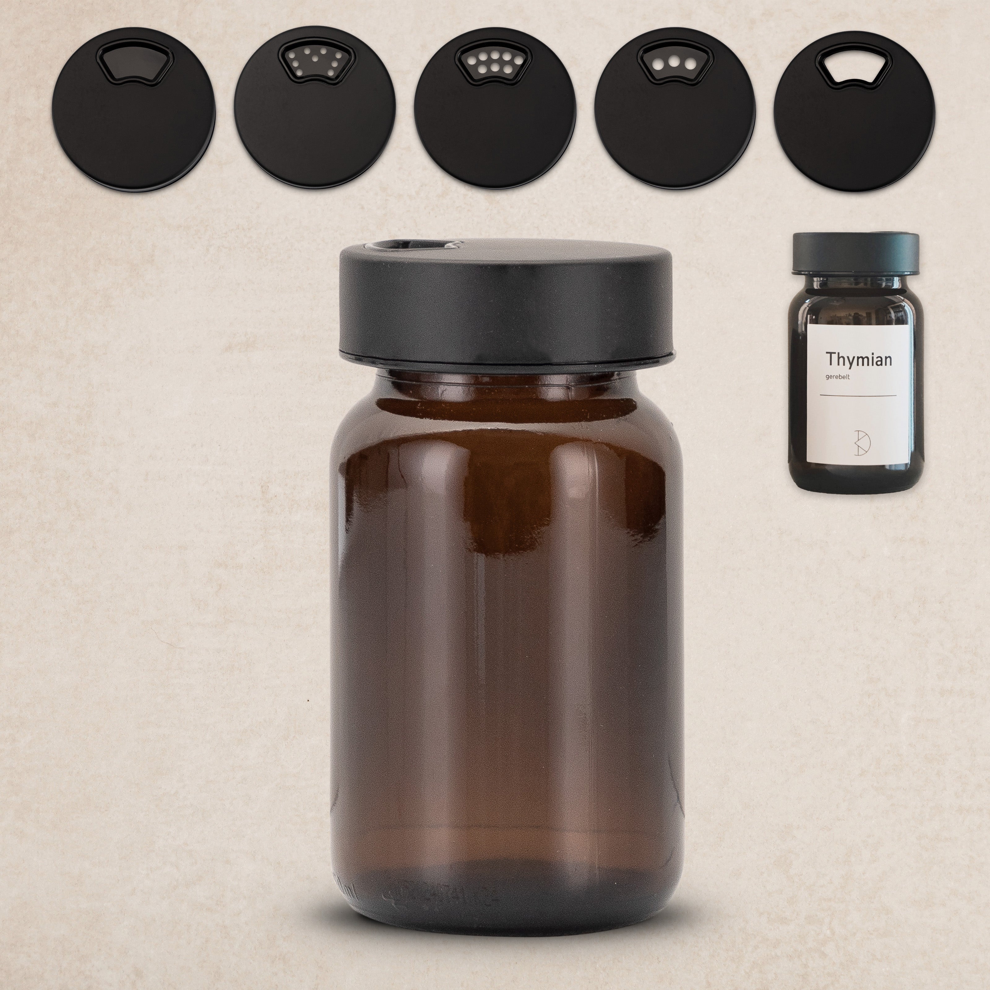 Premium Gewürzgläser Braunglas & Edelstahl: Aromaschutz und Ordnung für Profis