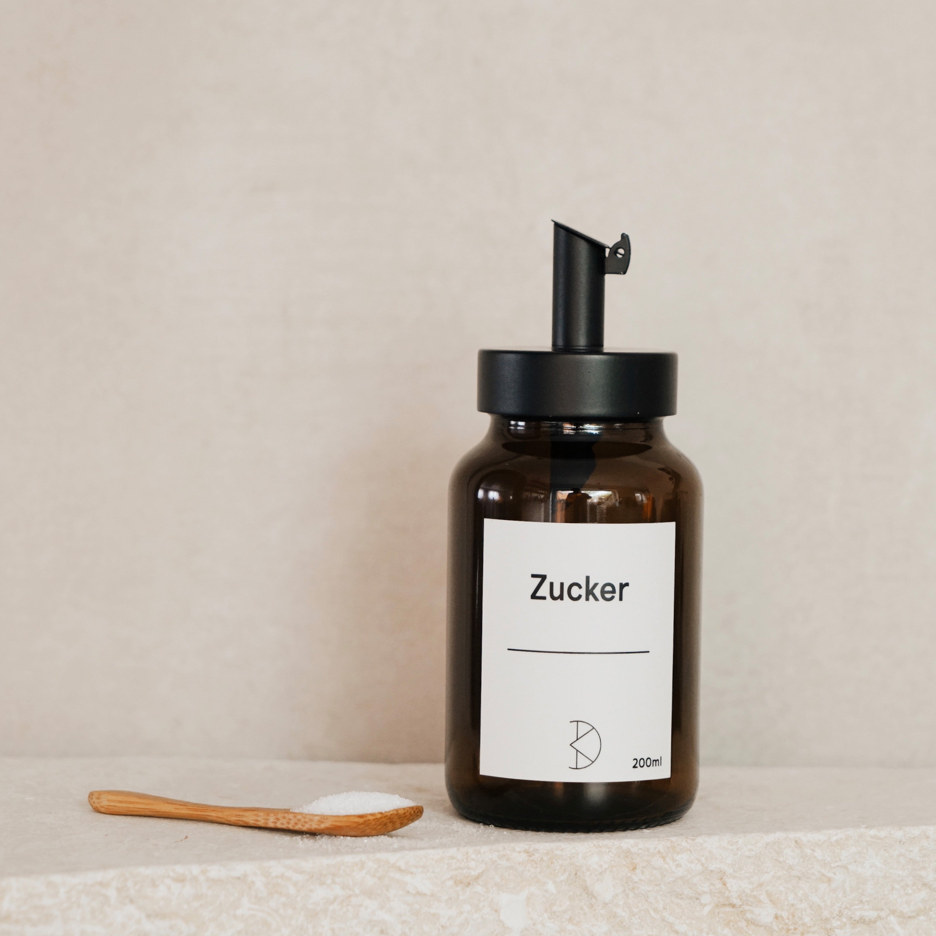 Zuckerstreuer mit Edelstahl-Dosierer – Stilvoll & vielseitig einsetzbar - Koffs Design